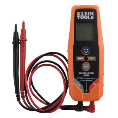 Image of Klein Tools ET250 Voltage Meter, AC Voltage/DC Tester, Digital Multimeter, Low Tester with Batteries