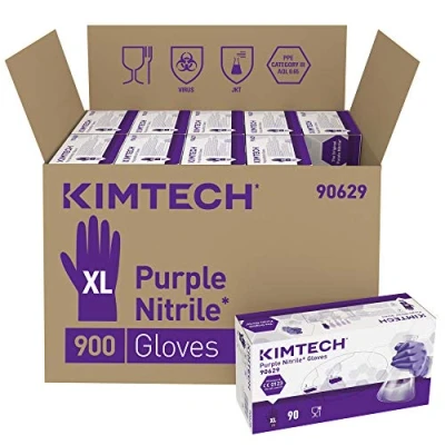 Image of Kimtech Purple Nitrile Ambidextrous Gloves 90629 Purple, XL, 10x90 (900 gloves)