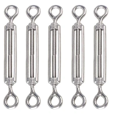 Image of Eidoct 5 Pcs Stainless Steel 304 Turnbuckle Wire Rope Cable Tension (M5 Eye &amp; Eye)