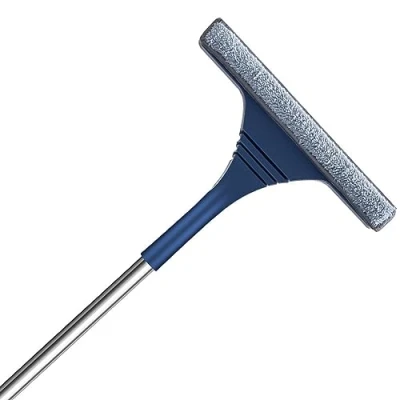 Image of 2 in 1 Window Mesh Screen Brush Cleaner Magic Broom Wiper Telescopic Long Handle Mop Squeegee Cleaning Tool