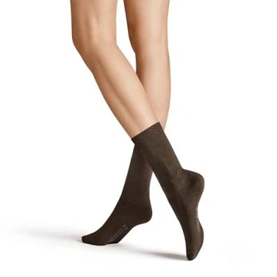 Image of Hudson Women&#039;s Relax Cotton druckfreier Bund knit socks, Brownmel, 35 38