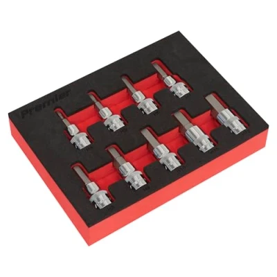 Image of Sealey Premier Hex Socket Bit Set 9pc 3/8&quot;Sq Drive Metric