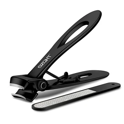Image of SZQHT Ultra Wide Jaw Opening Nail Clippers Set Toenail for Thick Nails Cutter Ingrown Manicure,Pedicure,Men &amp; Women Big(Black)