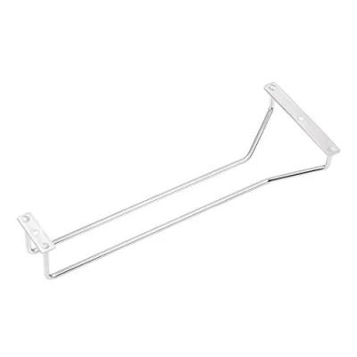 Image of Dianoo Wine Glass Rack Under Cabinet, 304 Stainless Steel Glasses Holder, Stemware Racks Storage for Bar Kitchen 30cm 1 Row