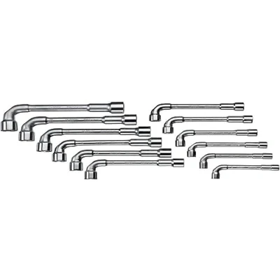Image of Gedore 25PK 012 6 Hex Screws Double Ended Socket Wrench Set Silver (12 Piece)