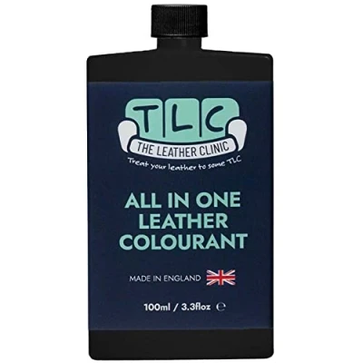 Image of The Leather Clinic All in One Colourant Self Seal Dye Repair Paint Recolour Furniture, Sofas, Car Seats (Black, 250ml)