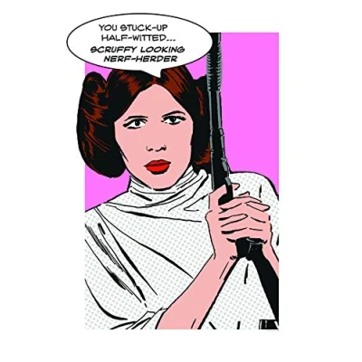 Image of Komar Wall Picture Star Wars Classic Comic Quote Leia Children&#039;s Room Decoration Art Print Without Frame WB116 40 x 50 cm Size (Width Height)