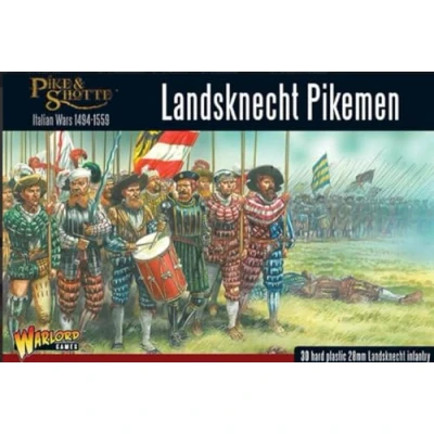 Image of Landsknechts Pikemen 28mm Scale Plastic Miniatures for Pike &amp; Shotte by Warlord Games Highly Detailed Table top Wargaming