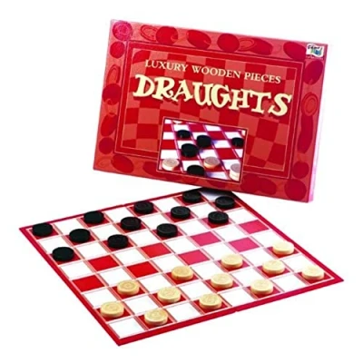 Image of IDEAL Draughts: traditional Board game Classic Games For 2 Players Ages 3+