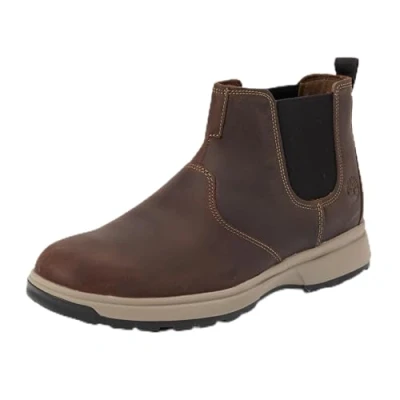 Image of Timberland Men&#039;s Atwells Ave Chukka Boat, Dk BRN F Grain, 10 UK