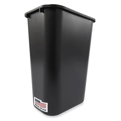 Image of Rubbermaid Commercial Products Waste Basket Large 39 Litre Black FG295700BLA
