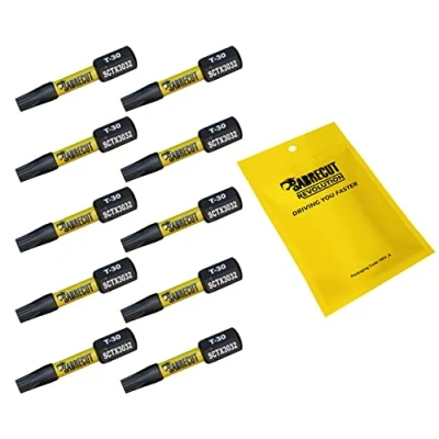 Image of 10 x SabreCut SCTX3032_10 32mm T30 TX30 Magnetic Impact Screwdriver Driver Bits Set Torx Heavy Duty