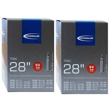Image of 2x Schwalbe SV17 SV 17 Inner Tube 28 x 1.2 1.75 28/47 622 Original Packaging