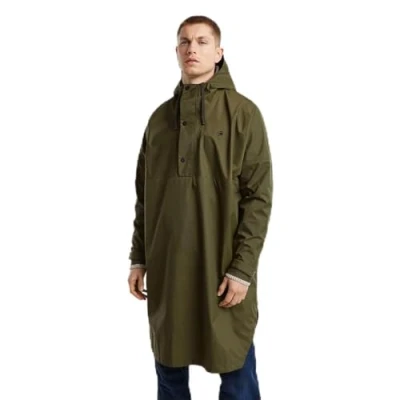 Image of G STAR RAW Men&#039;s Rain Poncho, Multicoloured (Shadow Olive/gs Grey D25398 D606 G767), L