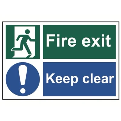 Image of Fire Exit Keep Clear PVC 300 x 200mm SCA1540