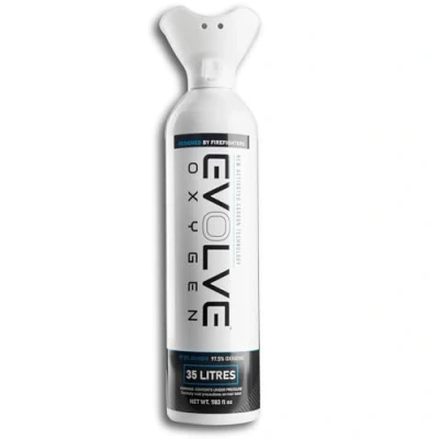Image of EVOLVE 35 Litre Pure Oxygen Canister with Breathing Cup Portable Can Ideal for Home Use and Outdoor Activities Designed by Firefighters Made in Britain Pack of 1