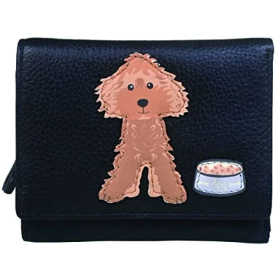 Image of Mala Leather Bertie Collection Compact Purse RFID Blocking 3606_83 Black