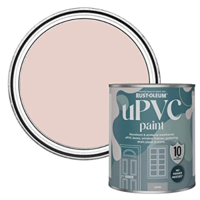 Image of Rust Oleum Pink uPVC Door and Window Paint In Satin Finish Champagne 750ml