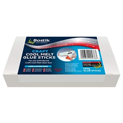 Image of Bostik 30813562 Craft Cool Melt Glue Sticks For Use With Gun, 500g (26 Sticks), Clear
