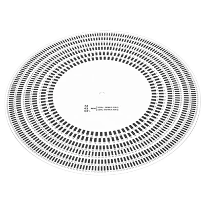 Image of PUSOKEI Turntable Strobe Disc Stroboscope Mat, LP Rotational Speed Detection Vinyl Turntables Calibration for Record Player