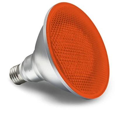 Image of Long Life Lamp Company PAR38 LED Light Bulb RED 15w Reflector E27 Edison Screw spotlight Super Bright IP65 Outdoor Garden Spike