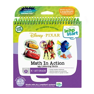 Image of LeapFrog Leapstart Activity Book 3D Pixar Math in Action with Listening Skills