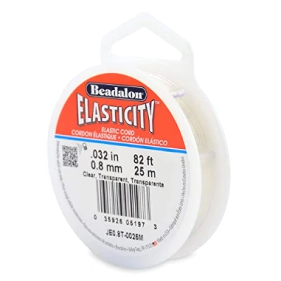 Image of Beadalon 0.8 mm 25 m Elastcity, Clear,JE0.8T 0025M