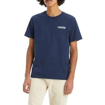 Image of Levi&#039;s Men&#039;s Graphic Crewneck Tee T Shirt, Rope Batwing Dress Blues, S