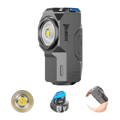 Image of WUBEN X0 EDC Torch with Clip, 800 Lumens LED Super Bright, Compact 7 Modes, Small Rechargeable Magnetic Tail for Camping, Outdoor, Everyday Use