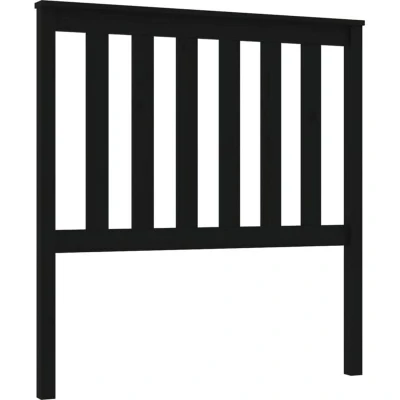 Image of vidaXL Bed Headboard Black 96x6x101 cm Solid Wood Pine