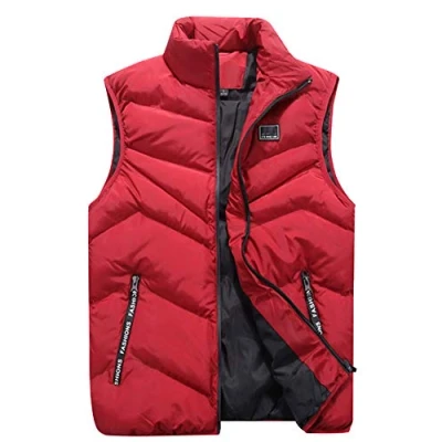 Image of Mens Padded Gilet Bodywarmer Ultralight Sleeveless Vest Red S