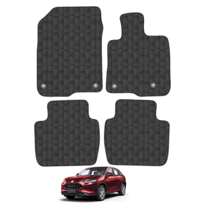 Image of 5mm Rubber Car Mats Compatible With Honda Zr V (2023+) Tailored Fit Floor Set Accessory Custom Anti Slip Backing Heavy Duty Waterproof Easy Clean Durable All Weather Full Coverage