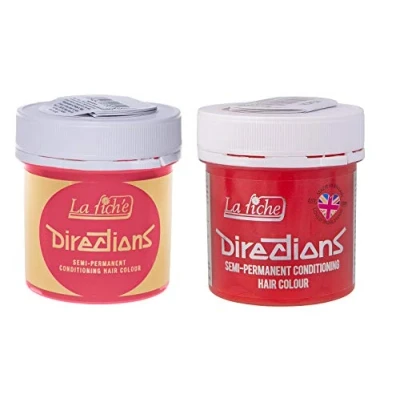 Image of La Riche Directions Semi Permanent Hair Colour Dye x2 Pack Peach &amp; Pastel Pink