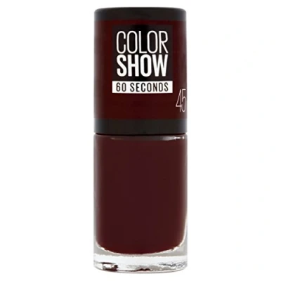 Image of Gemey Maybelline Colorshow Nail Polish 45 Cherry on the Cake Dark Red 7ml