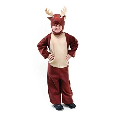 Image of Bristol Novelty CC609 Reindeer Costume, Beige, Age 4 6 Years Old