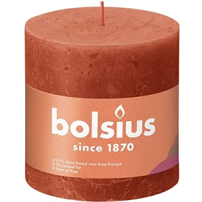 Image of Bolsius Pillar Candle Rustic Earthly Orange 10 cm / ø