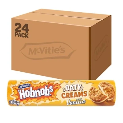 Image of McVitie&#039;s Hobnobs Vanilla Creams Biscuits, 160g (24 Pack)