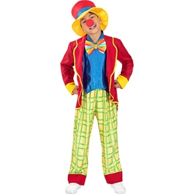 Image of Funidelia Clown Costume for boy Clowns, Circus, Funny kids accessory fancy dress &amp; props Halloween, carnival parties Size 7 9 years Red