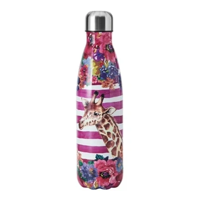 Image of Mikasa Wild At Heart 500ml Water Bottle, Giraffe, Sleeved