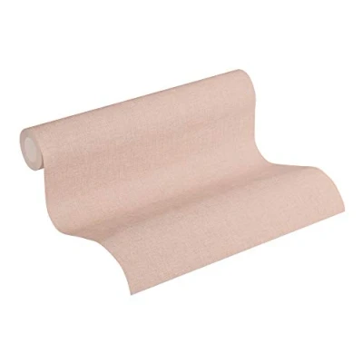 Image of Plain Wallpaper Uni New Walls A.S. Création Non Woven 10.05 m x 0.53 Pink Made in Germany 374301 37430 1