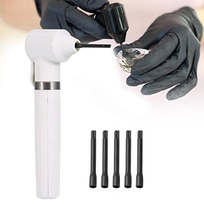 Image of Tattoo Ink Mixer, Electric Pigment Mixer Machine, Color Blender Accessory with 5 Mixing Sticks, Colour Blender, Agitator Machine for Microblading Supply Tool (White)