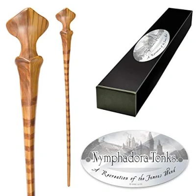 Image of The Noble Collection Nymphadora Tonks Character Wand 14.9in (38cm) Harry Potter With Metal Name Tag Film Set Movie Props Wands