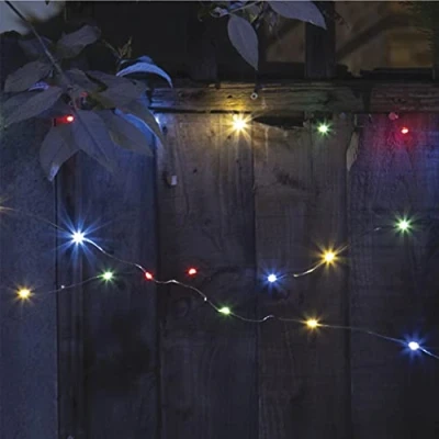 Image of GardenKraft 200 Micro Solar LED String Light Multicolour