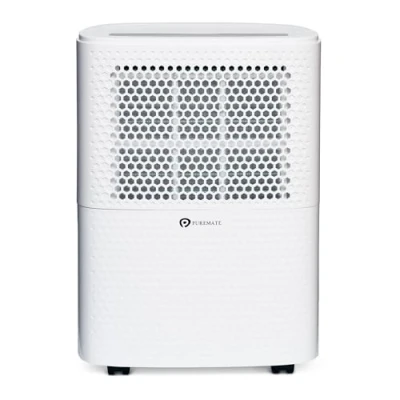 Image of PureMate 12L/Day Dehumidifier with Air Purifier, Digital Humidity Display, 12 Litre, Continuous Drainage Hose and 24Hr Timer For Home &amp; Office, Damp, Mould Control, Laundry Drying