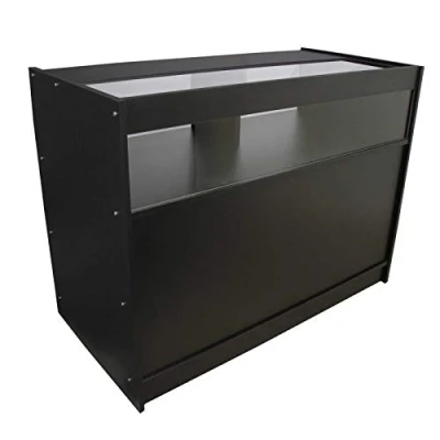 Image of MonsterShop Shop Counters Vape Retail Set Glass Unit Product Vaping Showcase Display Cabinet/Black (B1200 1/4 Counter)