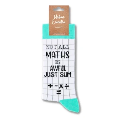 Image of Urban Eccentric Unisex Not All Math Is Awful Socks Gift 1 Pair Cotton Rich Premium Novelty Gifts