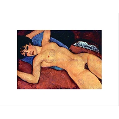 Image of Wee Blue Coo Amedeo Modigliani Reclining Old Master Wall Art Print