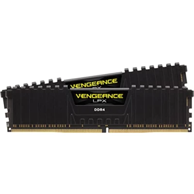 Image of Corsair VENGEANCE LPX DDR4 RAM 16GB (2x8GB) 3200MHz CL16 Intel XMP 2.0 Computer Memory Black (CMK16GX4M2B3200C16)