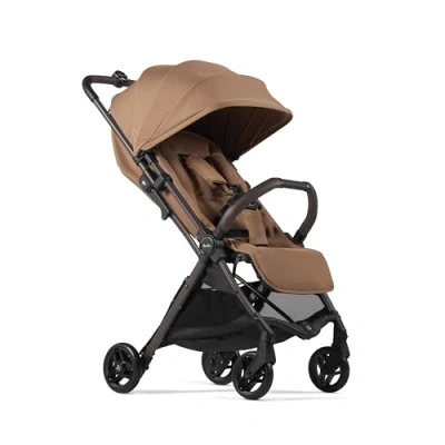 Image of Silver Cross Jet 5 Compact Pushchair Travel Stroller Foldable &amp; Lightweight Stroller/Travel System Cabin Size Car Seat Compatible Newborn to 4 years Cinnamon