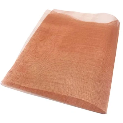 Image of 99% Pure Copper Mesh, Woven 12 inch x 40 inch, #40 Aperture 0.48mm, Mesh Screen, Cloth, Fine